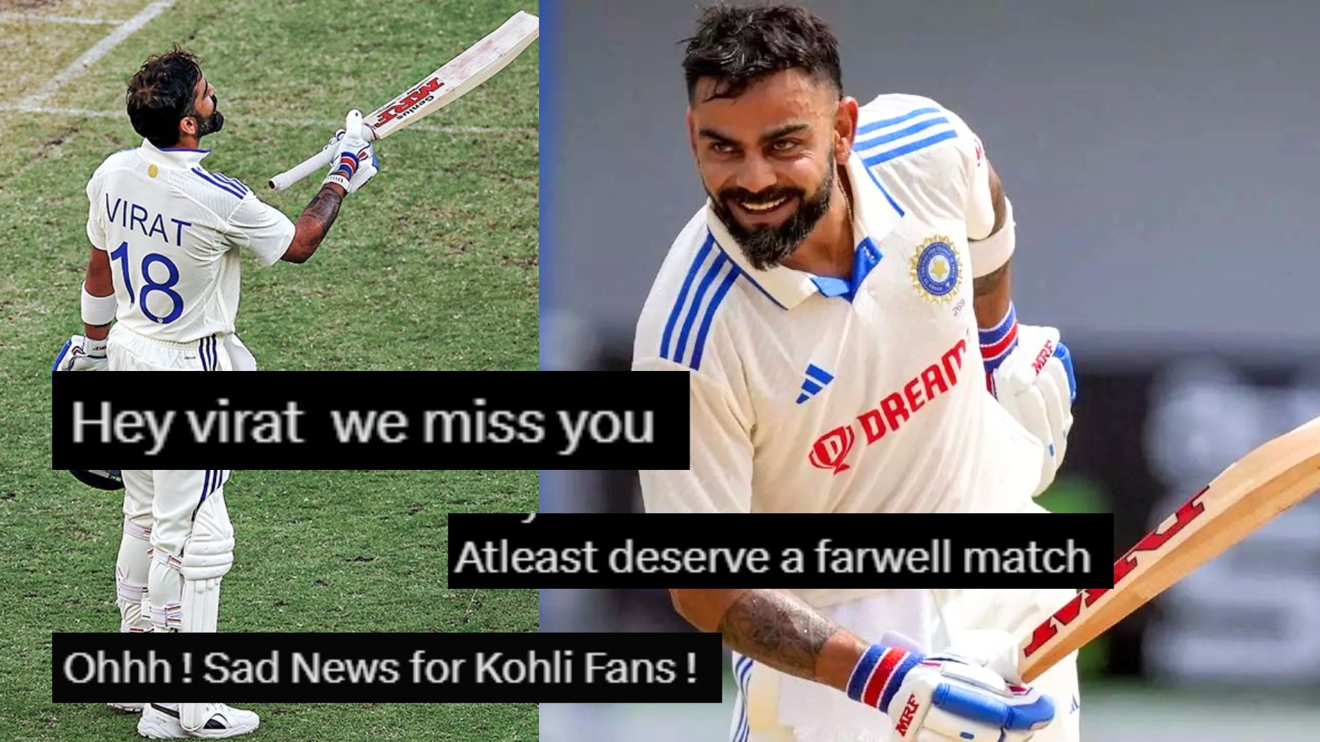 '' किंग ने दिल तोड़ दिया आपने'', Virat Kohli ने टेस्ट क्रिकेट से लिया संन्यास, सोशल मीडिया पर फैंस का रो-रोकर हुआ बुरा हाल