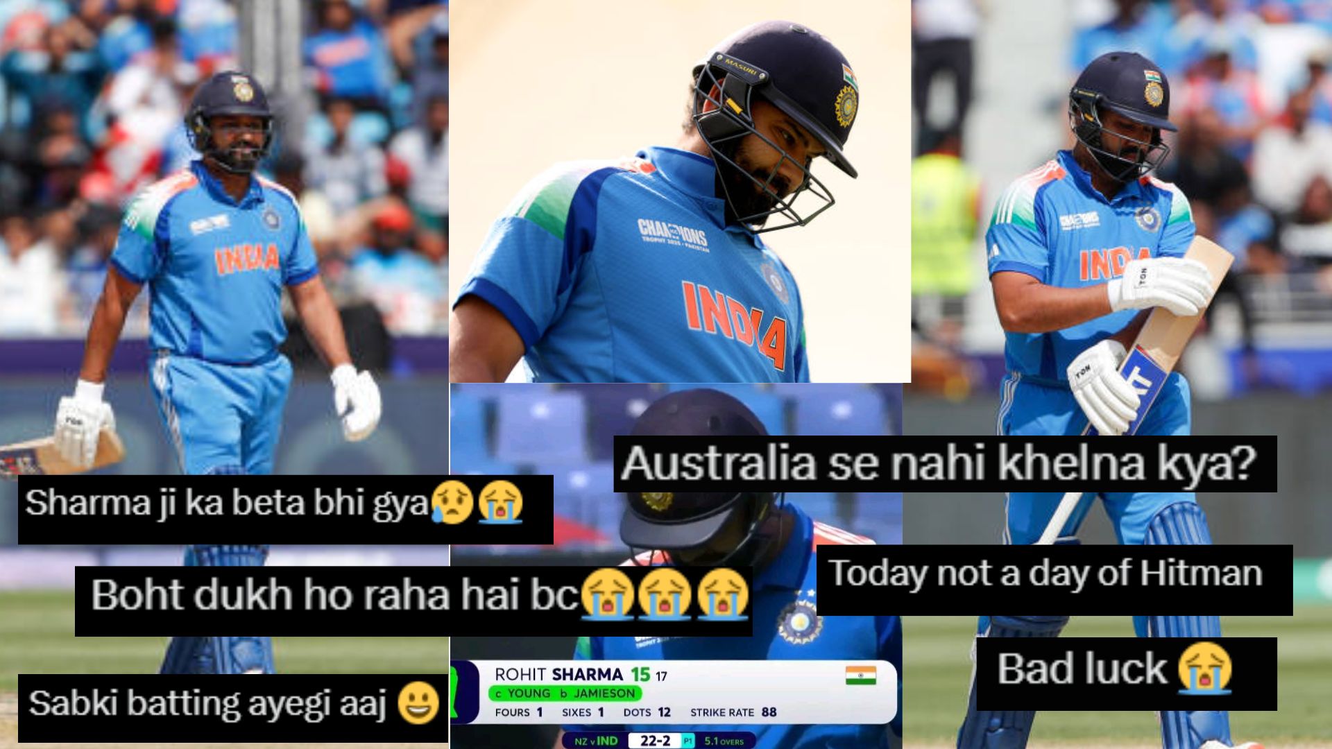 ''बड़ी टीमों के खिलाफ हो जाता है फुस्स'' , Rohit Sharma ने गलत शॉट्स खेलकर 15 रनों पर गंवाया विकेट,...