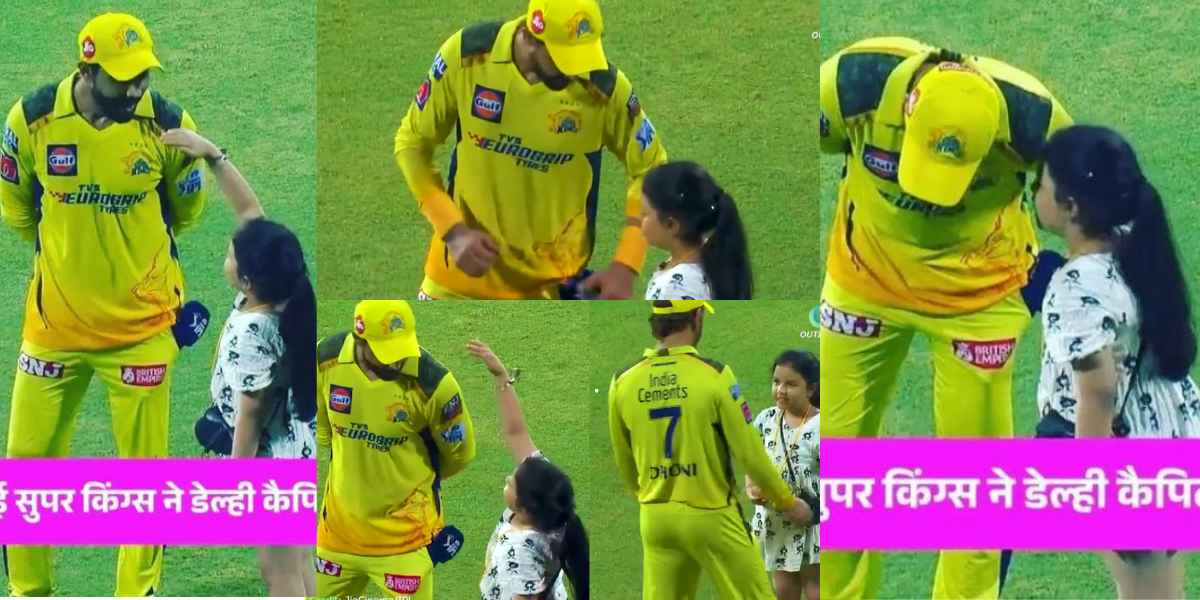 Ziva with Ravindra Jadeja
