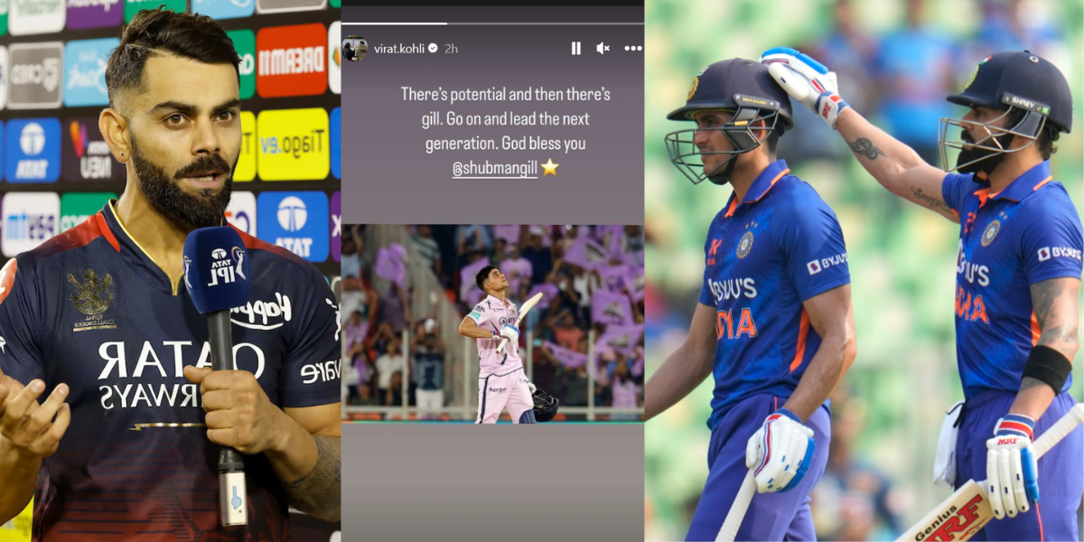 Virat Kohli shares Instgram story on Shubhman gIll 100 vs SRG
