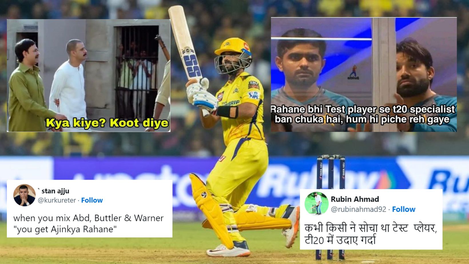 चेन्नई की जीत में चमके Ajinkya Rahane, 29 गेंदों में 71 रन बनाकर सोशल मीडिया पर लूटी महफ़िल, आई मीम्स...