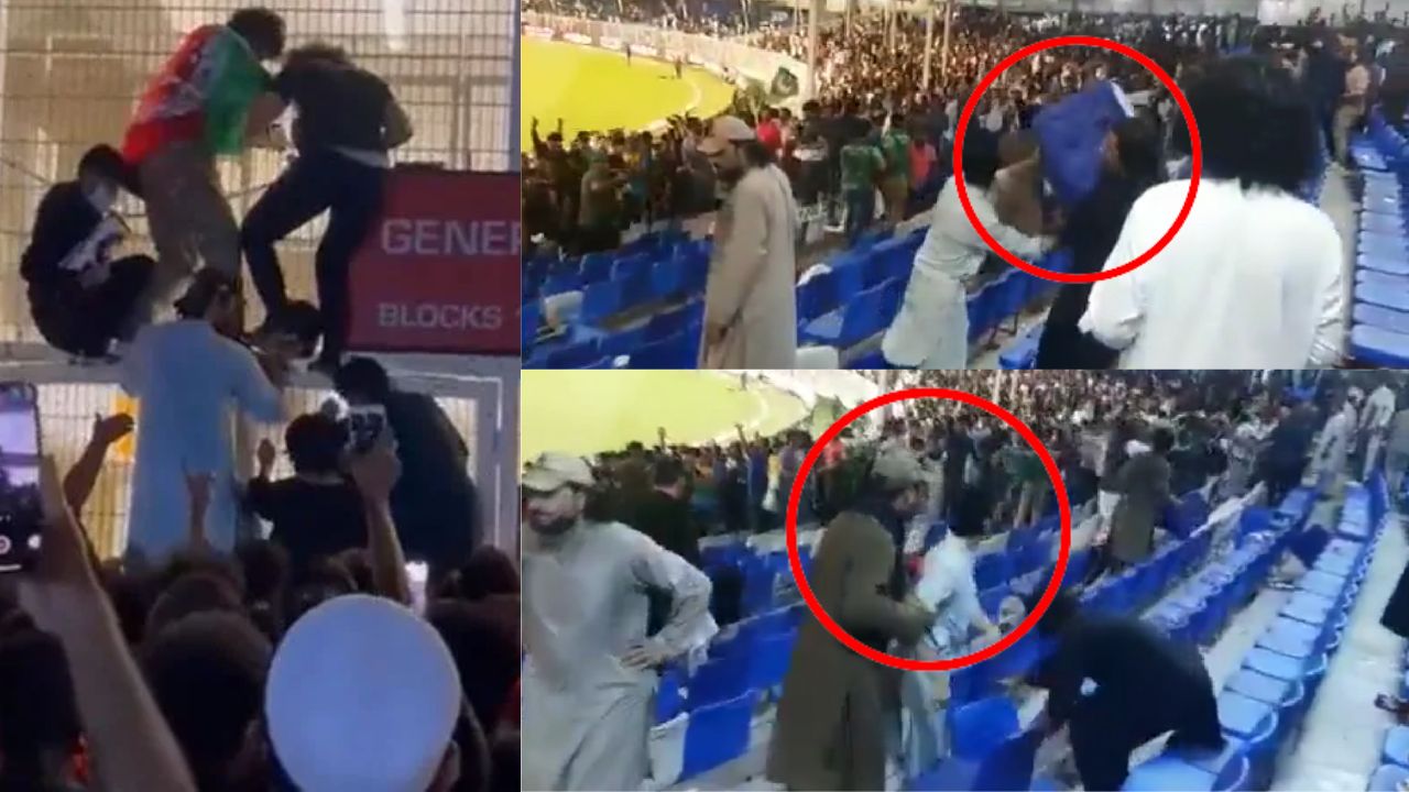 After the defeat the Afghans beat up the Pakistan fans fiercely in PAK vs AFG match- VIDEO