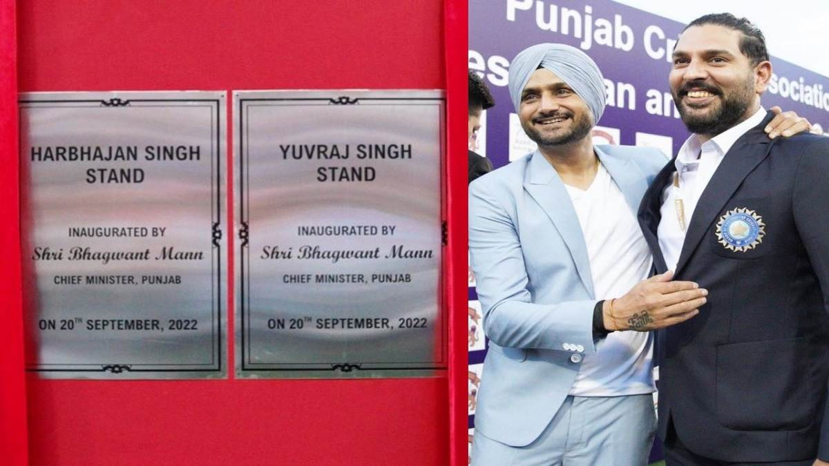 Harbhajan Singh And Yuvraj Singh Mohali Stadium Stand