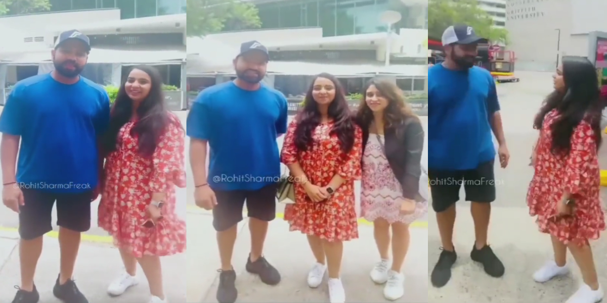 Rohit Sharma with her female fan