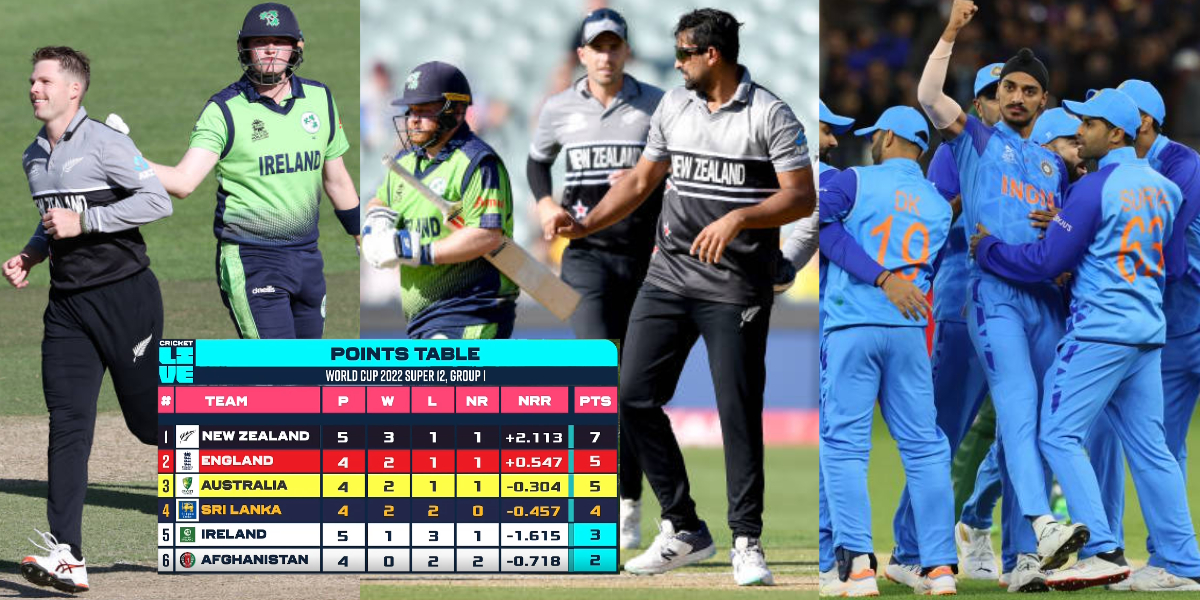 T20 World Cup Points Table After NZ vs IRE MAtch