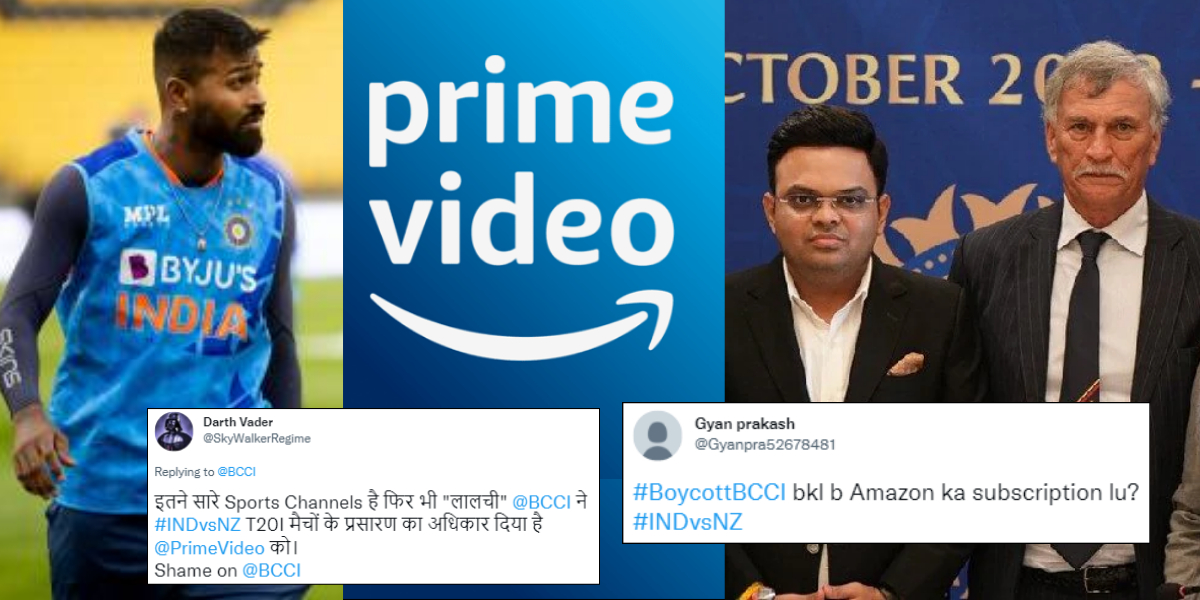 BCCI Troll for amazon prime IND vs NZ 1st T20I