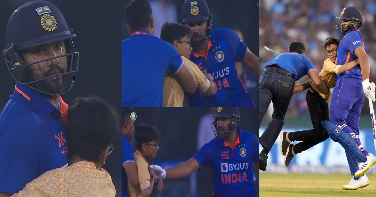 Rohit Sharma Hugged his Fan in IND vs NZ 2nd ODI Video Goes Viral