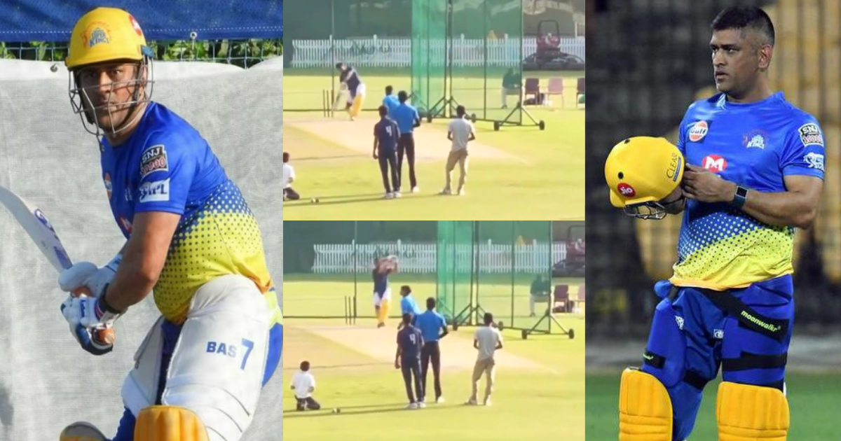 MS Dhoni Batting Practice Before IPL 2023