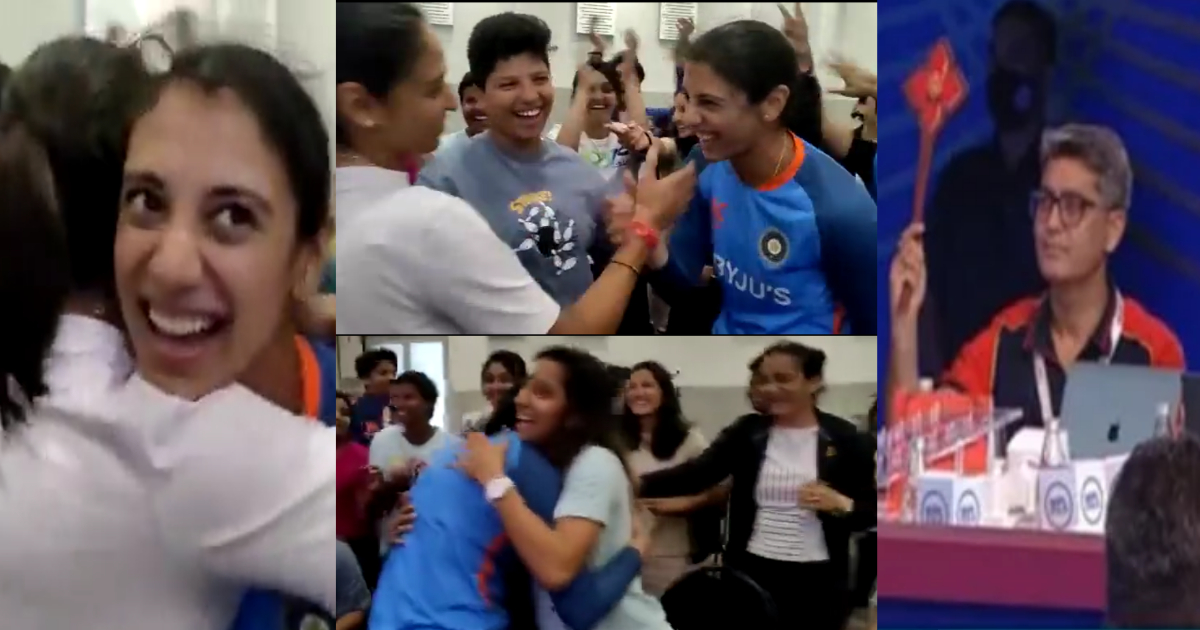Smriti Mandhana Celebration after Being Sold To RCB in WPL 2023