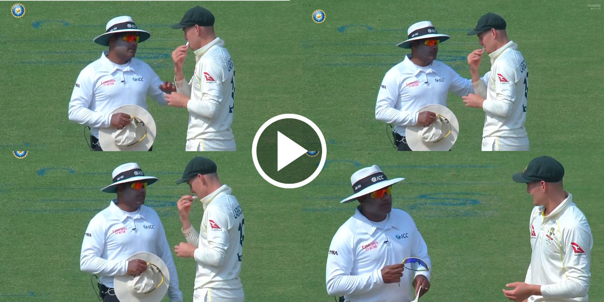 Marnus Labuschagne को लिपस्टिक लगाता देख शर्मा गए भारतीय अंपायर, VIDEO हुआ वायरल