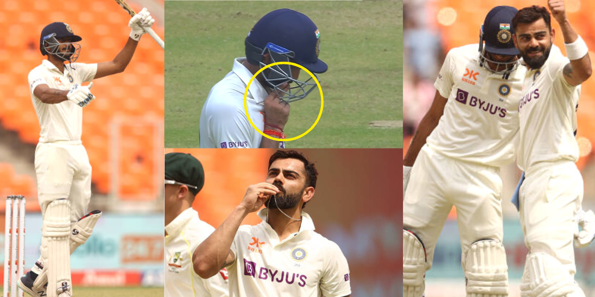 VIDEO: Axar Patel ने विराट की देखा-देखी में अंगूठी चूमकर मनाया फिफ्टी का जश्न, तो कोहली की छूट गई हं...