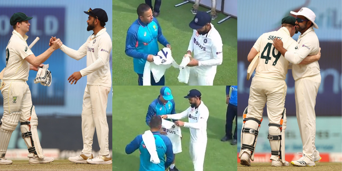 IND vs AUS: ख्वाजा-कैरी को गिफ्ट की जर्सी, तो स्मिथ को लगाया गले, विराट ने AUS टीम के साथ मनाया जश्न