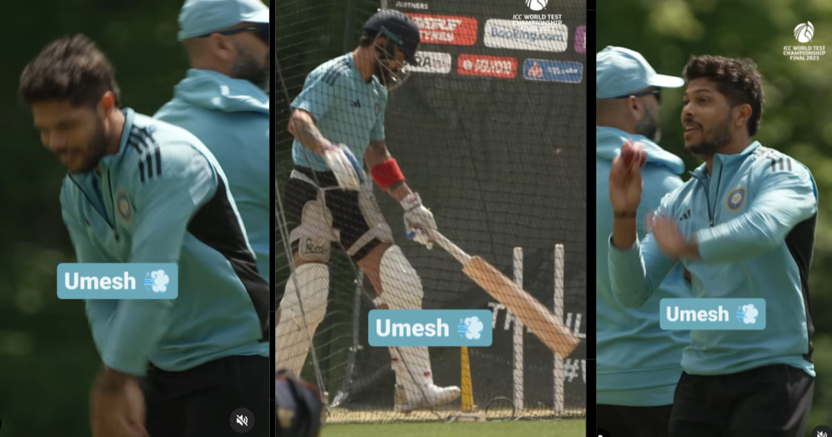 Umesh Yadav ने नेट्स में की Virat Kohli की बल्लेबाजी की नकल, क्लीन बोल्ड करने के बाद उड़ाया मजाक