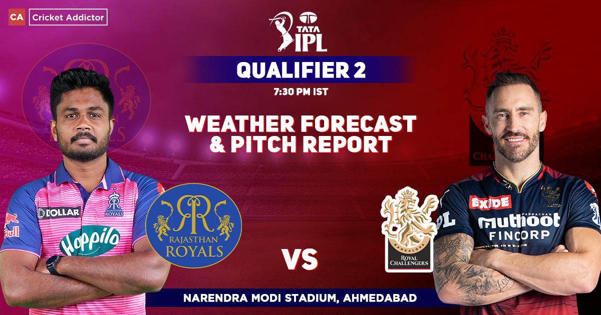 RR vs RCB- IPL 2022 Qualifier 2 Weather Forecast and Pitch Report