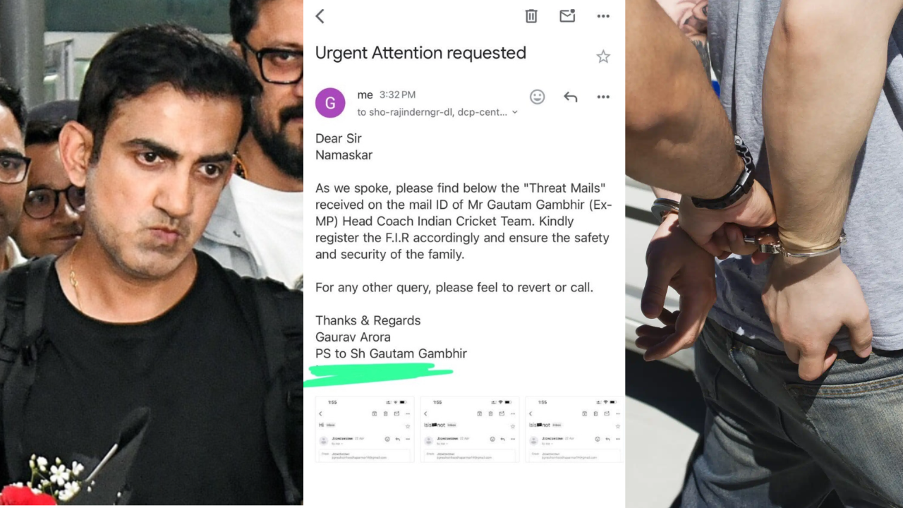 Gautam Gambhir  threat call culprit arrest