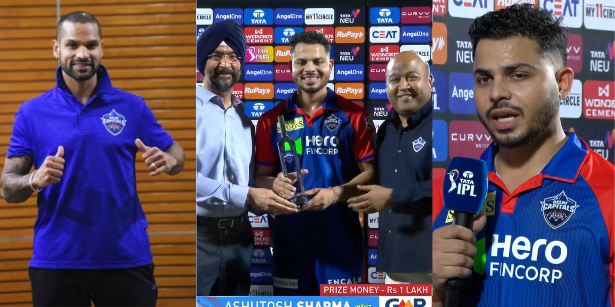 Ashutosh Sharma called Shikhar Dhawan the real deserving of DC win know why he dedicated his POTM aw...