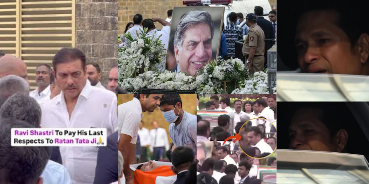 Ravi Shastri and Sachin Tendulkar pays last tribute to Ratan Tata in Mumbai