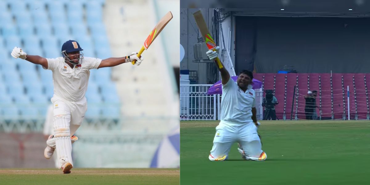 Sarfaraz Khan dedicate double ton to his brother