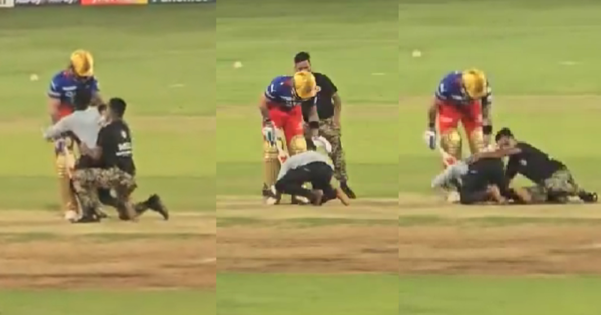 LIVE मैच में Virat Kohli से मिलने आया फैन, पहले छूए पैर फिर लगा लिया गले, VIDEO जमकर हुआ वायरल