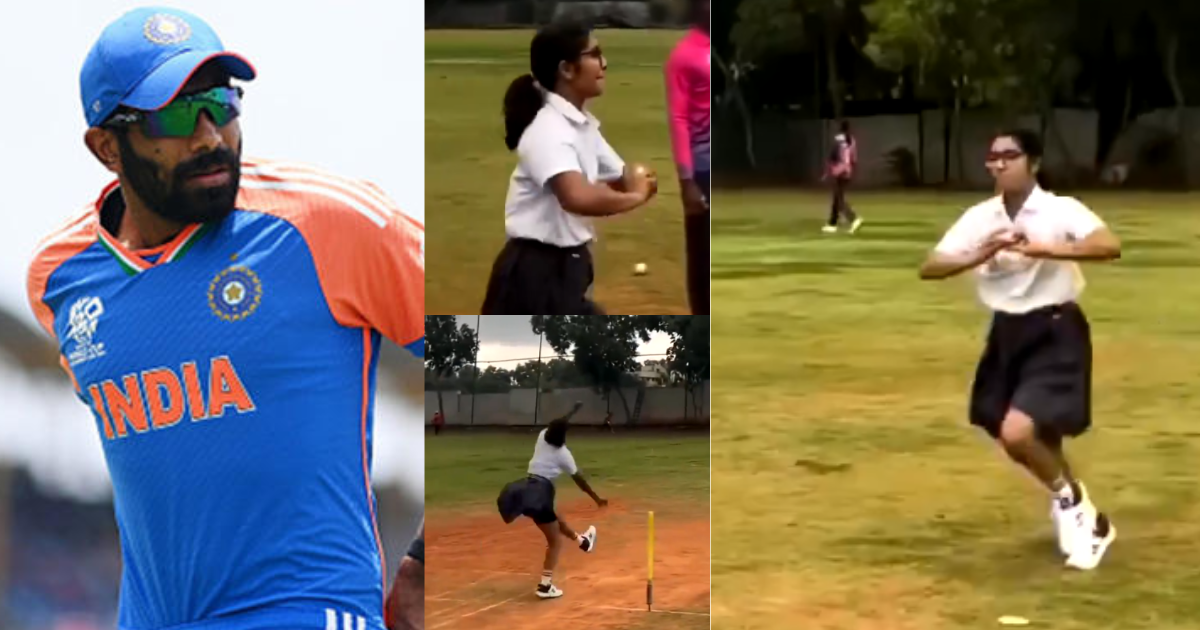 A girl bowled in the style of Jasprit Bumrah videos Goes Viral on internet