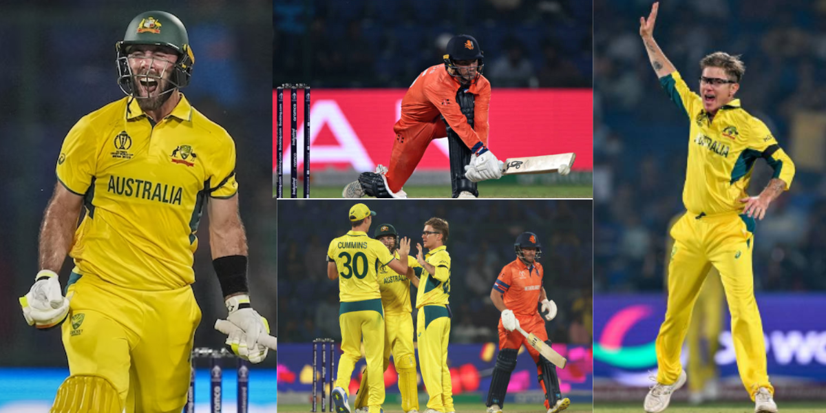 AUS vs NED: मैक्सवेल-वॉर्नर की आंधी के बाद जैम्पा की फिरकी में औंधे मुंह गिरी नीदरलैंड्स, ऑस्ट्रेलिय...