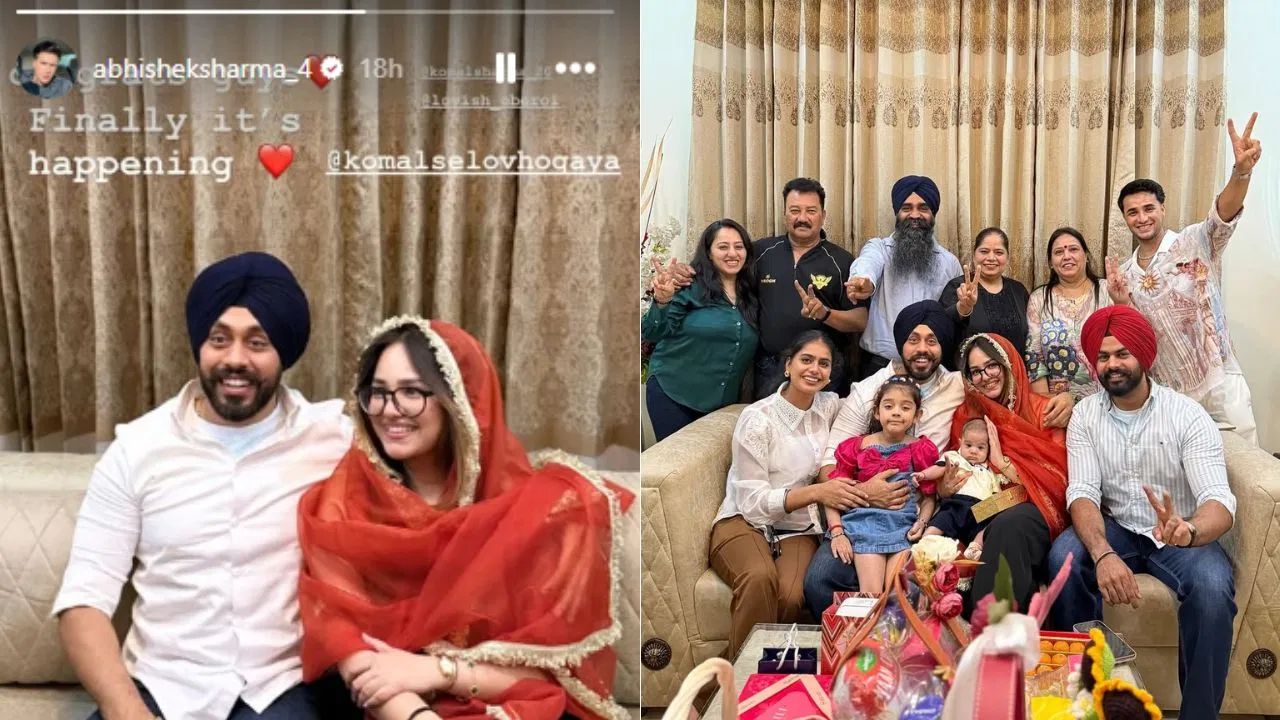 Abhishek Sharma Sister Komal Sharma Got Engaged To Lavish Oberoi Shared Photo Went Viral Abhishek Sharma Sister Komal Sharma Got Engaged To Lavish Oberoi Shared Photo Went Viral