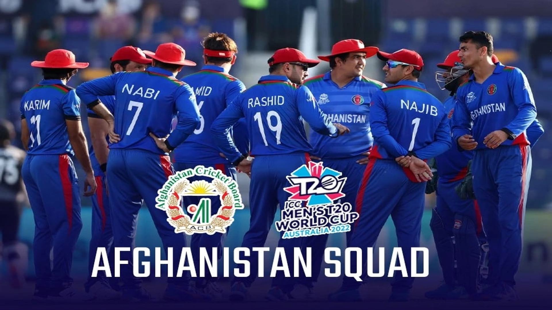 Afghanistan cricket team squad for t20 world cup 2022