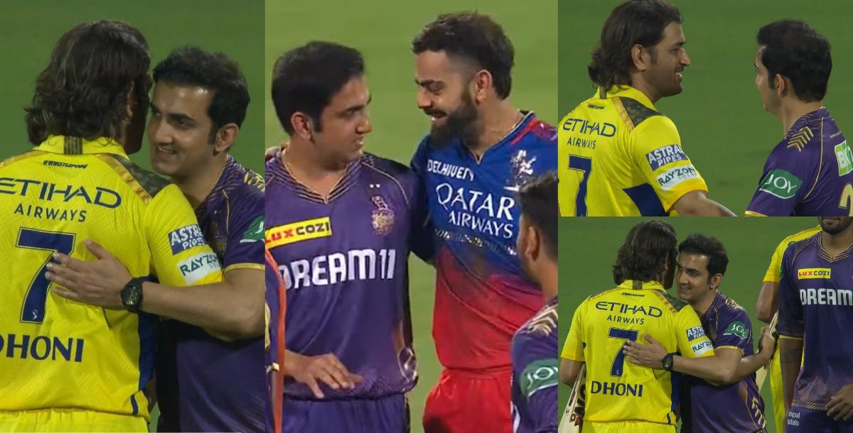 After Virat Kohli Gautam Gambhir hugs MS Dhoni video goes viral
