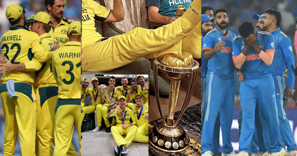 After winning the World Cup 2023 final Australia trampled the trophy under its feet