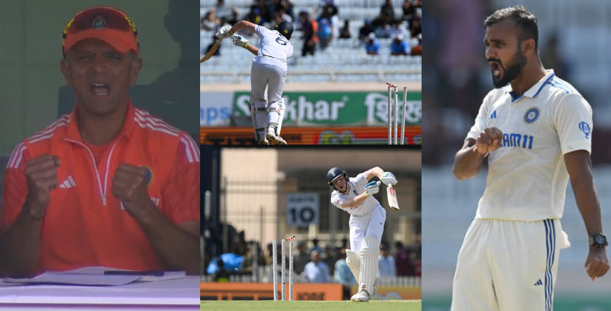 Akash Deep took 3 wickets in the 4rth ind vs eng against England in the debut match Celebration vide...