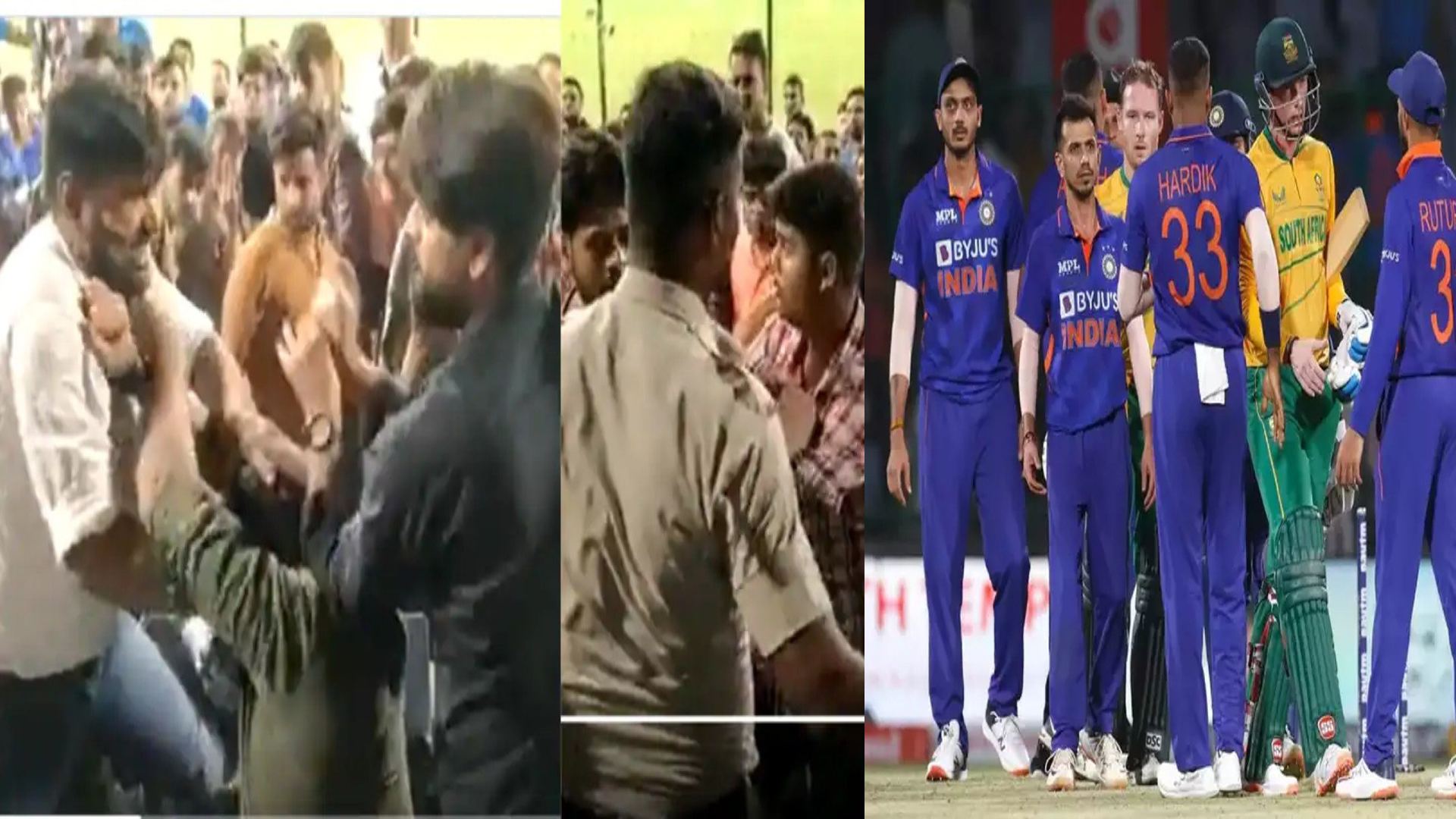 Arun jaitly stadium fans fight in Ind vs sa 1st t20i-video