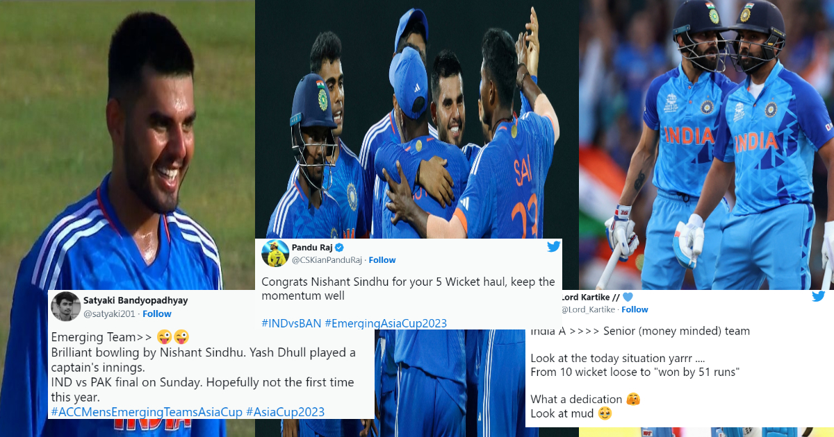 "अब तो शर्म करो रोहित-विराट", भारत की जूनियर टीम ने Asia Cup 2023 के फाइनल में की एंट्री, तो फैंस ने...