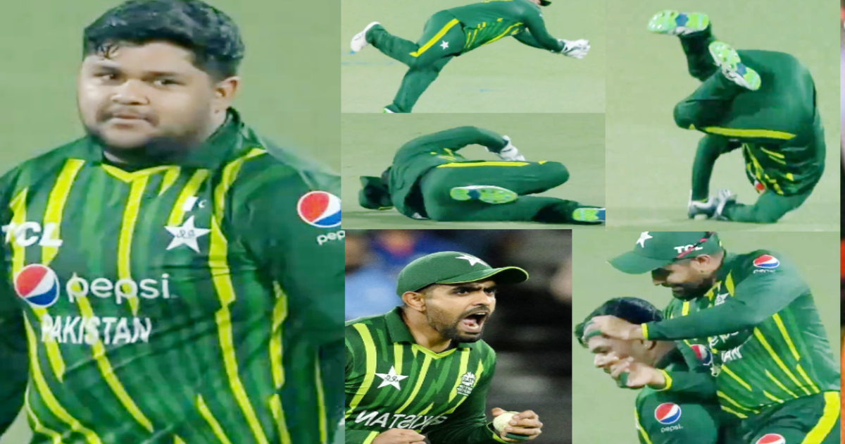 VIDEO: 140 किलो के पाकिस्तानी खिलाड़ी ने हवा में 5 सेकंड तक उड़कर लपकी कैच, Babar Azam की फटी रह गई आख...