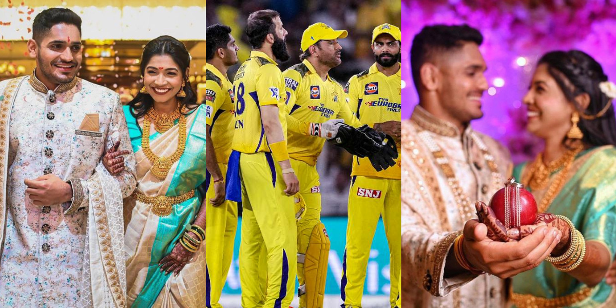 CSK Player tushar deshpande got married to his school crush nabha gaddamwar