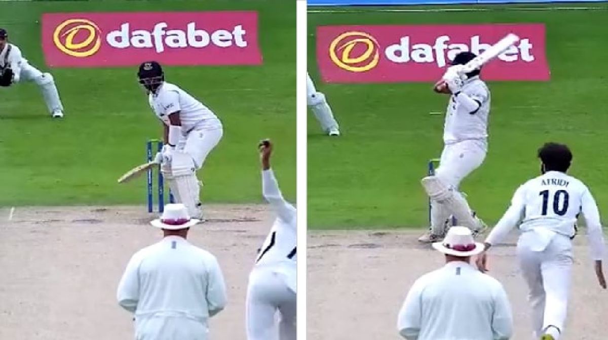 Cheteshwar Pujara Upper Cut six Against Shaheen Shah Afridi- Watch video