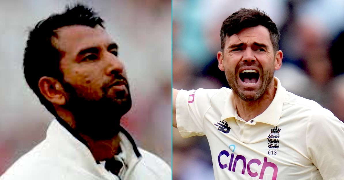 Cheteshwar Pujara and James Anderson