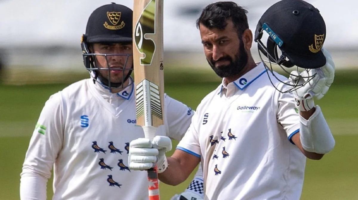 Cheteshwar Pujara century in county cricket