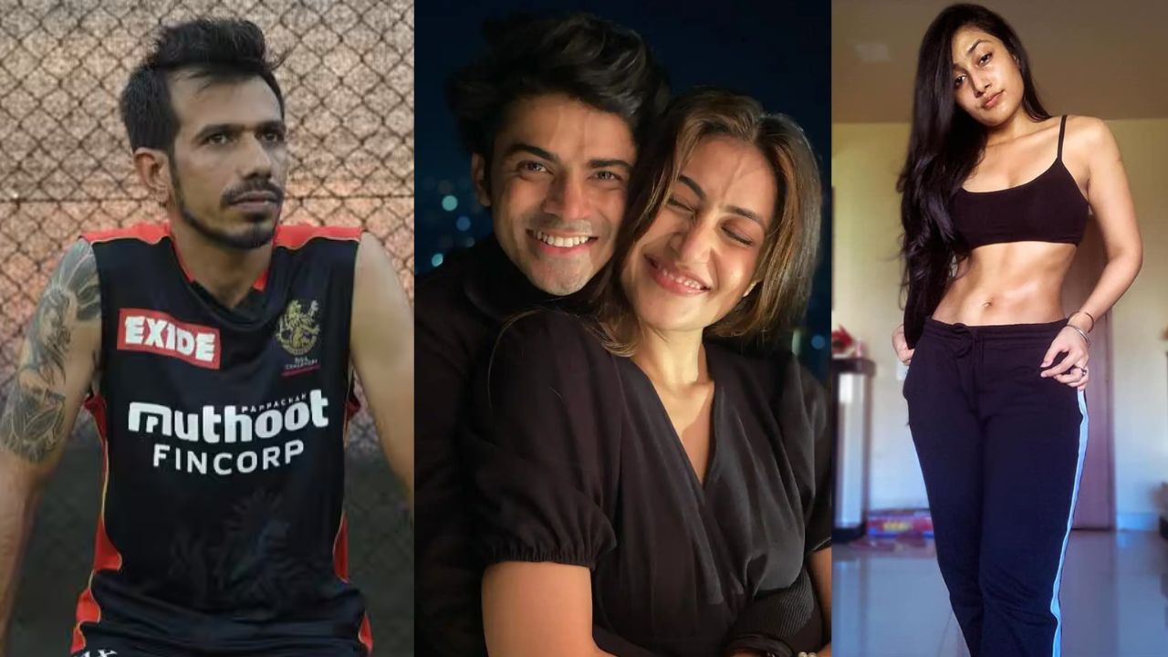 Yuzi Chahal With WIfe