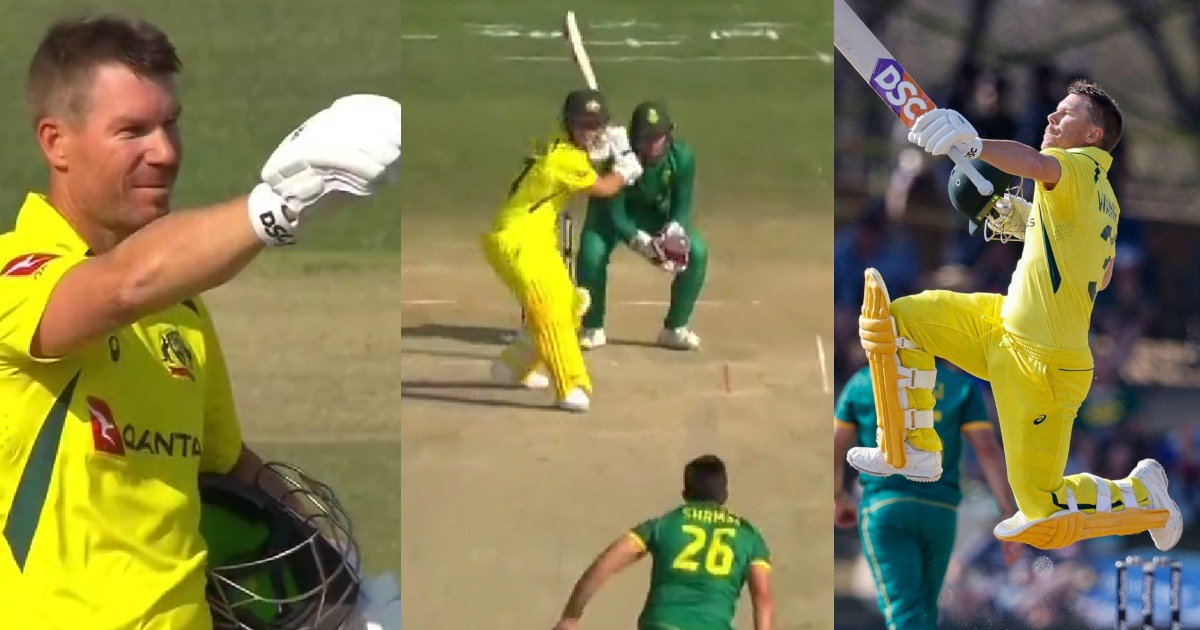 VIDEO: 12 चौके-3 छक्के, David Warner ने वनडे को बनाया T20, सिर्फ इतनी गेंदों में ठोका शतक, फिर जश्न...