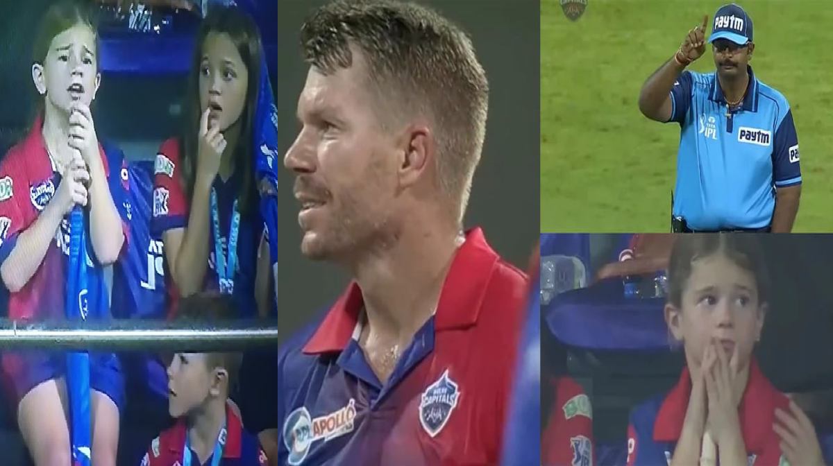 David Warner daughter started crying after he gets out vs rcb