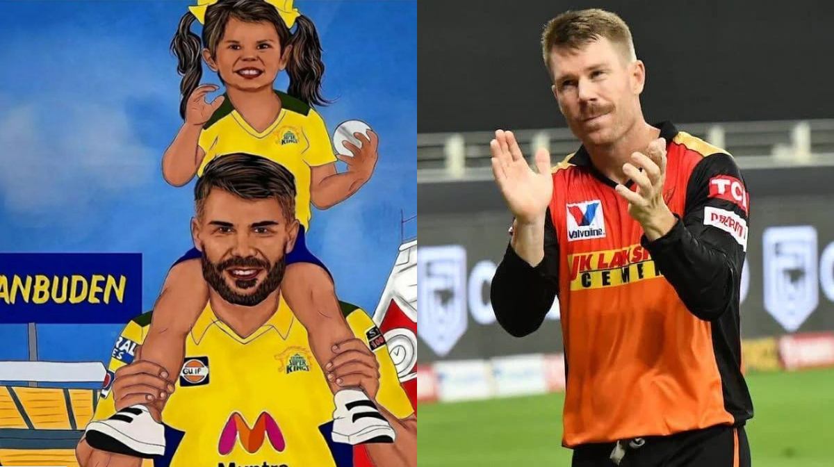 David Warner in CSK Jersey post