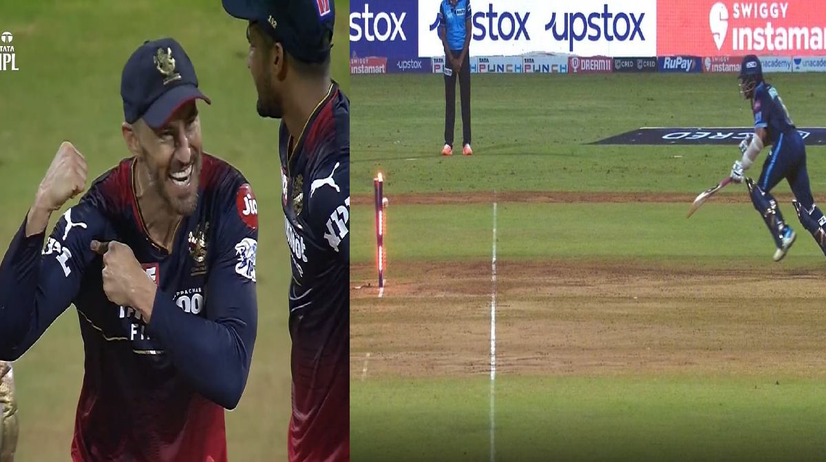 Faf du Plessis runs out Widdhiman Saha- VIDEO
