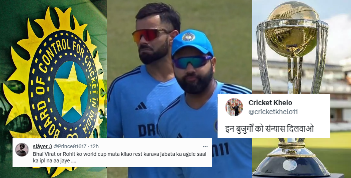 Fans got angry when Rohit Sharma and Virat Kohli took rest against Australia