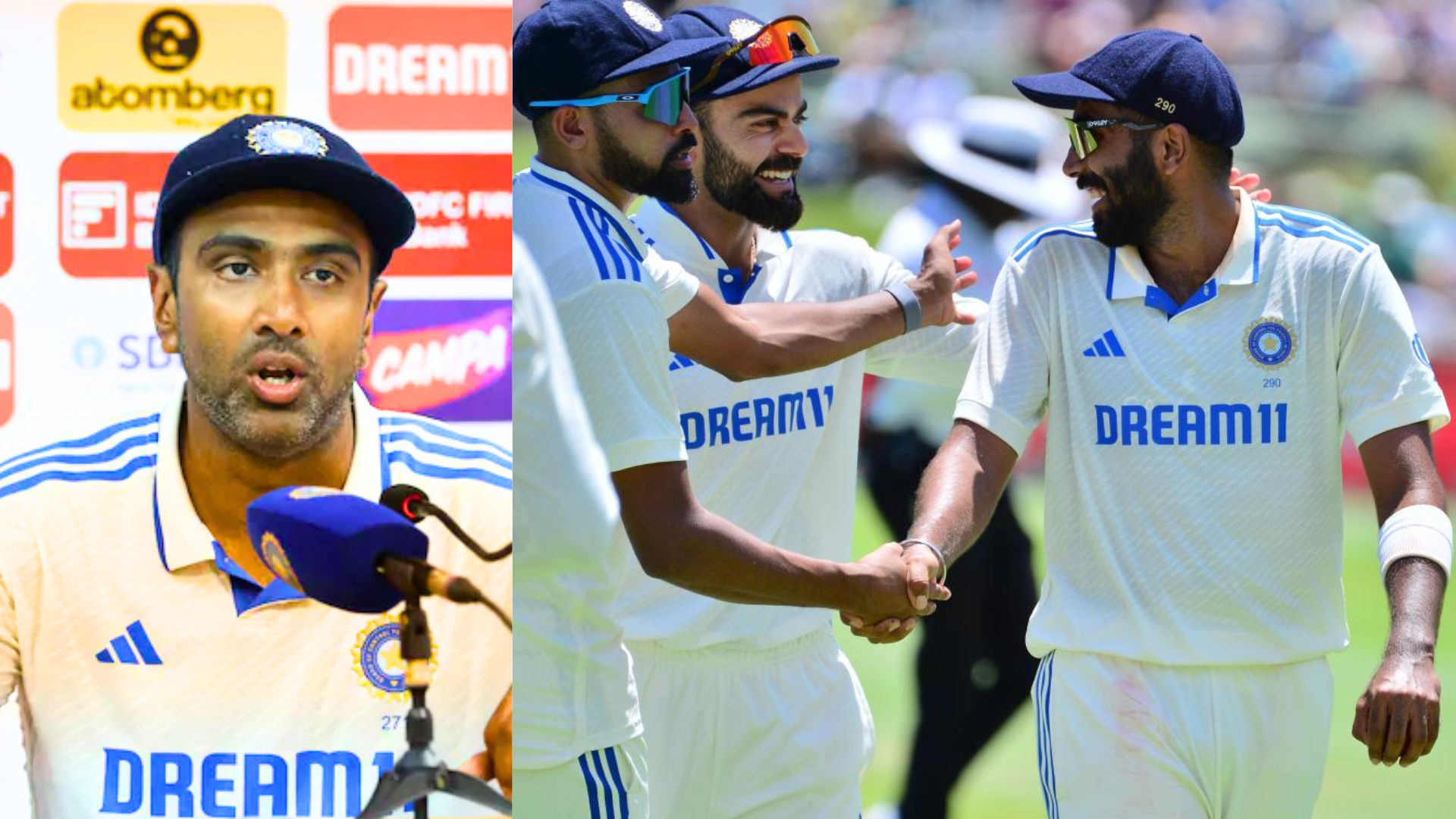 Jasprit Bumrah  and R Ashwin