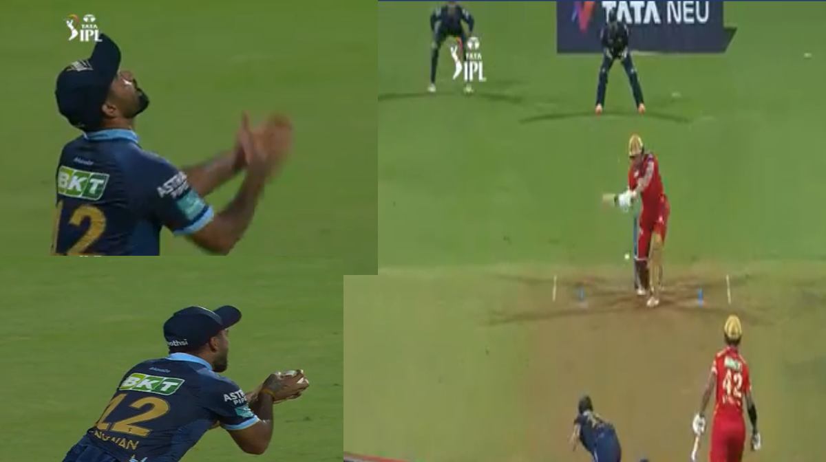 GT vs PBKS Pradeep Sangwan took amazing catch to dismiss jonny bairstow Video
