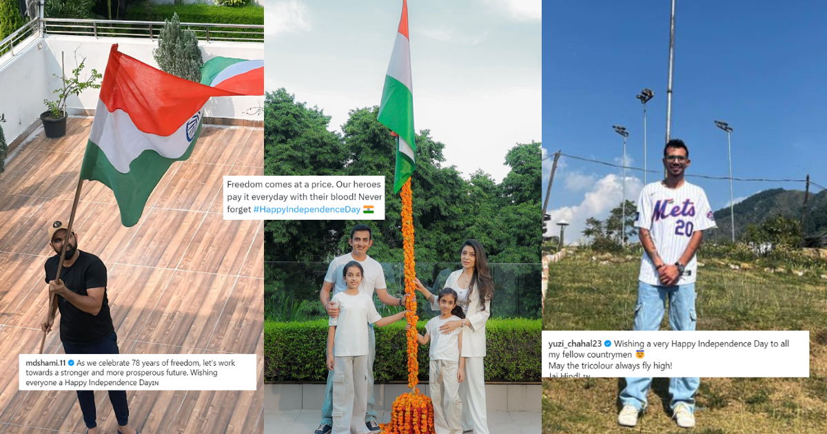मोहम्मद शमी से लेकर गंभीर तक..., स्वतंत्रता दिवस के रंग में डूबे सभी खिलाड़ी, तिरंगा फहराकर दी आजादी...