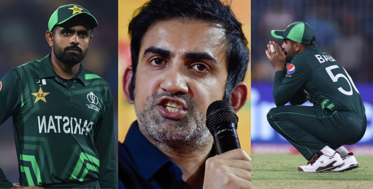 Gautam Gambhir angry on babar azam after defeted against South africa in world cup 2023