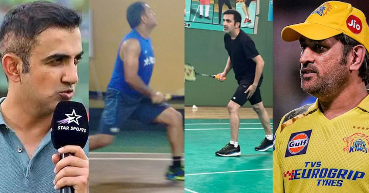 Gautam Gambhir played badminton like MS Dhoni pictures went viral