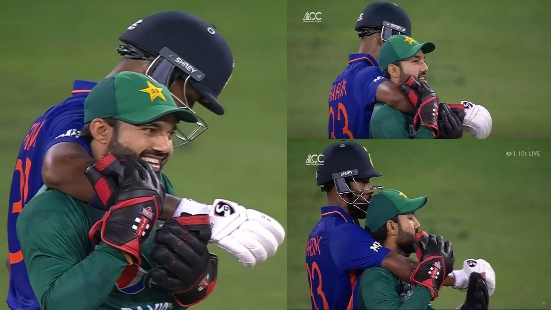 Hardik Pandya and mohammad rizwan special moment Video in IND vs PAK 2022