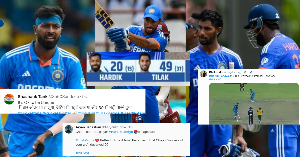 "इसको कप्तानी से हटाओ", Hardik Pandya ने नहीं होने दी तिलक वर्मा की फिफ्टी, तो सोशल मीडिया पर फैंस ज...